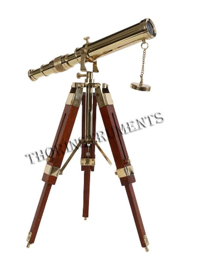 THOR INSTRUMENTS Vintage Brass Nautical Telescope with Table Tripod Stand Desktop Telescope for Home Decor Rustic Vintage Home Decor Gifts - Image 3